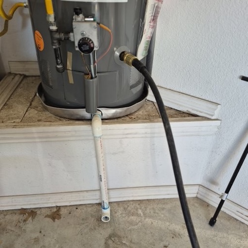 Professional water heater flushing service by Staggs Plumbing