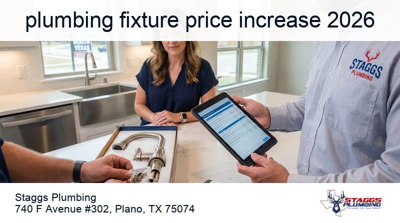Comprehensive guide to plumbing fixture price increases in 2026 covering water heater replacement costs, faucet and valve pricing, tariff impacts on imported fixtures, copper and brass material inflation, skilled labor shortages in DFW, category-by-category cost breakdown for tank water heaters, tankless systems, kitchen faucets, toilets, garbage disposals, North Texas hard water effects on fixture longevity, expansive clay soil impact on pipes, smart strategies to manage rising costs, maintenance to extend fixture life, repair versus replace decisions, and when to upgrade plumbing fixtures in Plano Texas.